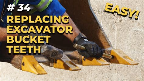 replacing excavator bucket teeth